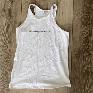 LORNA JANE “keeping it real” Mesh Tank Top